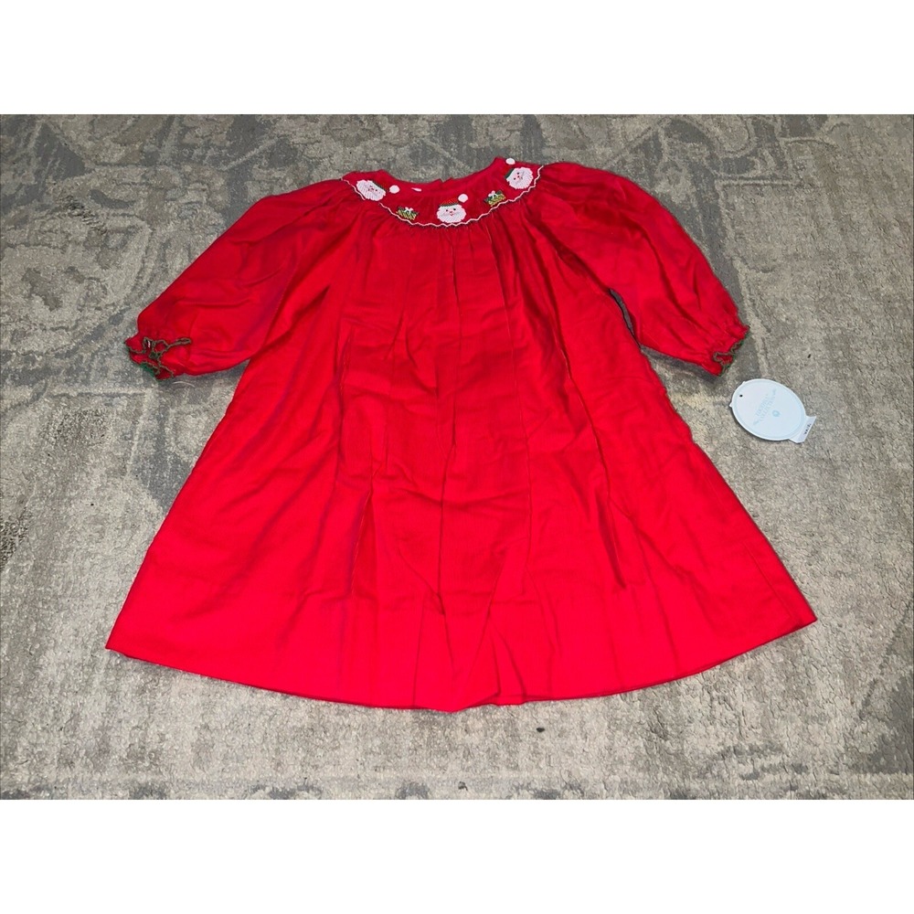 Edgehill Collection Toddler Girl 24M 24 Month‎ LS Santa Corduroy Dress New